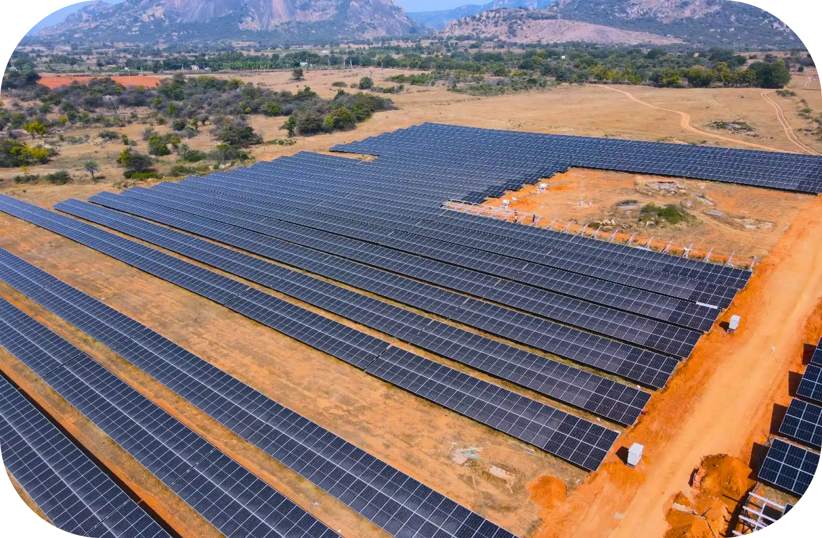 Solar power plant in Hindupur, a large-scale renewable energy project
